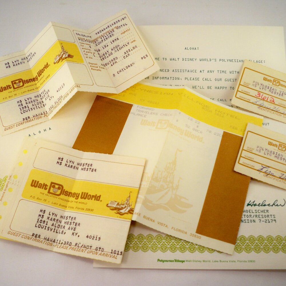 Disney World Polynesian Conformation, Other 1978 Vintage Ephemera